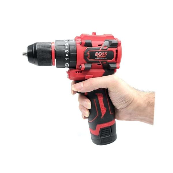 دریل-شارژی-۲۴-ولت-براشلس-چکشی-سه-نظام-فلزی-باس-مدل-Bs3036