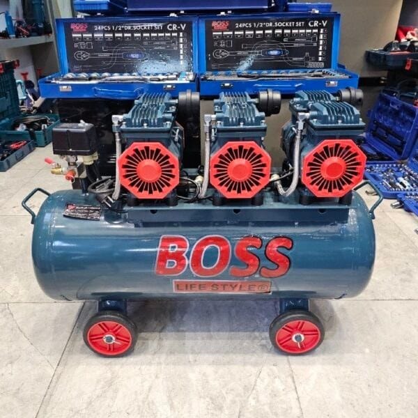 تصویر وارد شده از ترب کمپرسور باد باس مدل 100L ظرفیت ۱۰۰ لیتر سایلنت سه موتوره